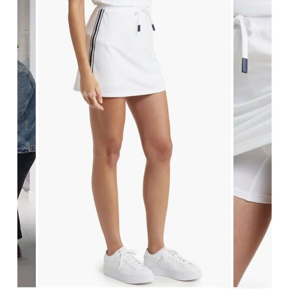 Varley Patrick Tie Waist Skort White Black Stripe Sides Athletic Golf Women’s S - Picture 11 of 12